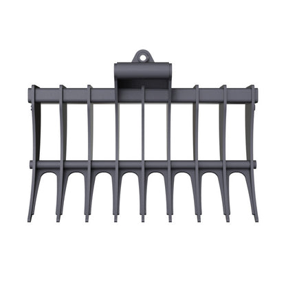 Gentec Equipment Rake w/ 1.75" T-Pin | Rake Width 60" | Machine Size 6.0-9.9 Tons | For Excavators