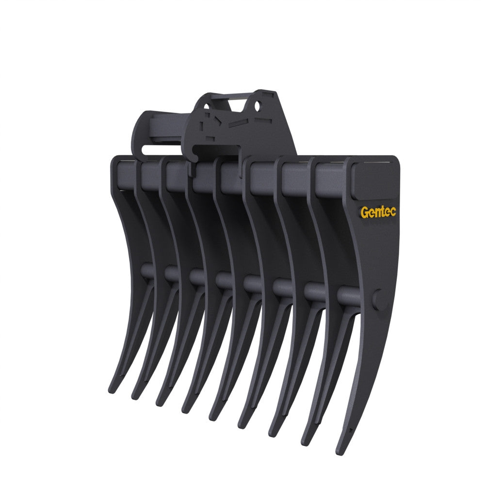 Gentec Equipment Rake w/ Bobcat X-Change Coupler | Rake Width 40" & 48" | Machine Size 4.0-5.9 Tons | For Excavators