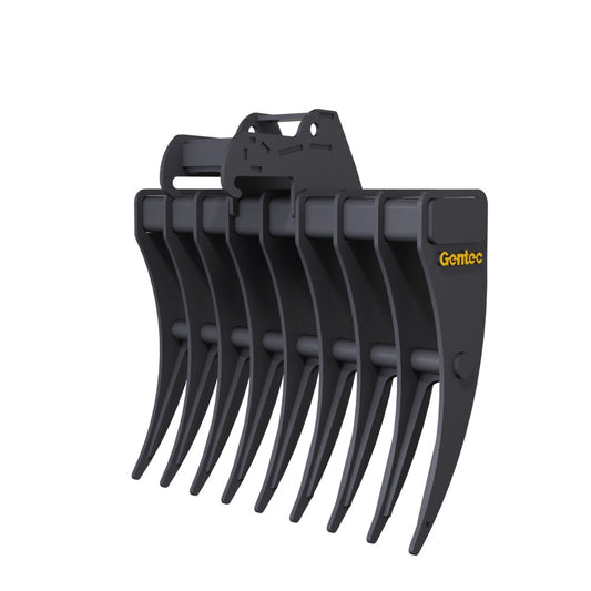 Gentec Equipment Rake w/ Bobcat X-Change Coupler | Rake Width 40" & 48" | Machine Size 4.0-5.9 Tons | For Excavators