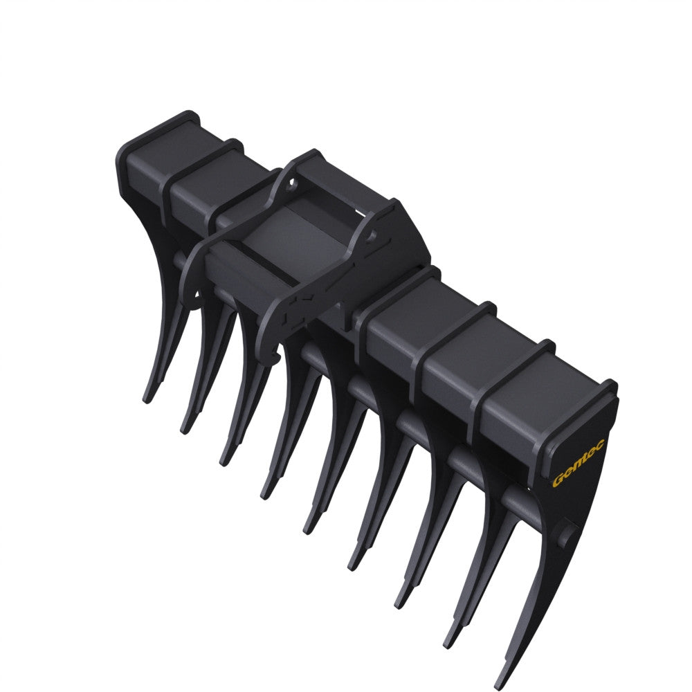 Gentec Equipment Rake w/ Bobcat X-Change Coupler | Rake Width 40" & 48" | Machine Size 4.0-5.9 Tons | For Excavators