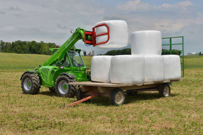 WIFO Equipment Bale Hugger | Model WBG-S | Single Round Bale Grabber | Opening 66″ | SSL Mount | For Skid Steers