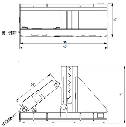 Landy Attachments Heavy Duty Post & Tree Puller | Width 48" | 16-20 GPM | 12-15 HP | For Skid Steer, ATVs, UTVs & Tractors