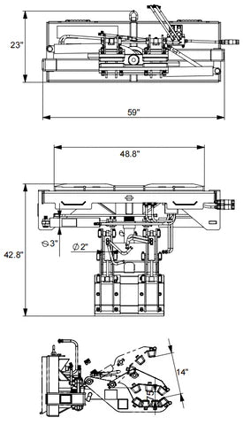 Landy Attachments Hydraulic Pole Setter | Width 42" & 52" | Opening Range 3"-21" | 16 GPM | 1 Ton | For Skid Steers, Excavators & Telehandlers