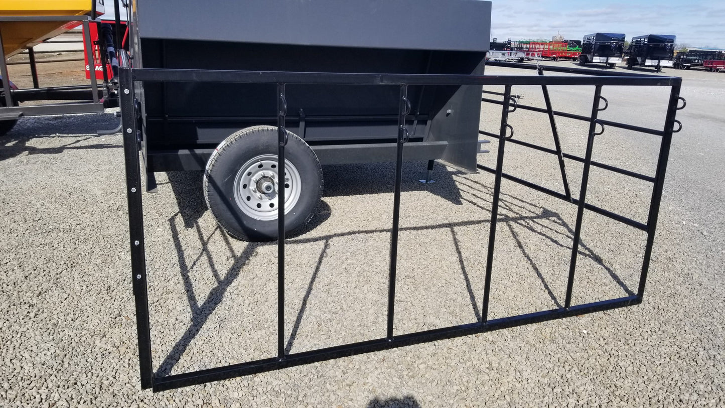 DH Farm | 150 Bushel Creep Feeder | Portable Model w/ Panels & Rain Shield | 12-Gauge Steel | For Tractor