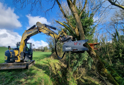 MDE Machinery | Tree Shear With Buncher | Model Koala 150T To Koala 550T | Cutting Capacity 6" To 21.5" Inches | Machine Size 1.5-40 Ton | For Excavator
