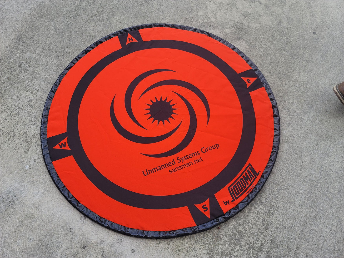 Hoodman Weighted UAV Drone Landing Pad Line | Model HDLP3, HDLP5, HDLP8 | Diameter 3' To 8' | Stable, Portable, Durable For Drones