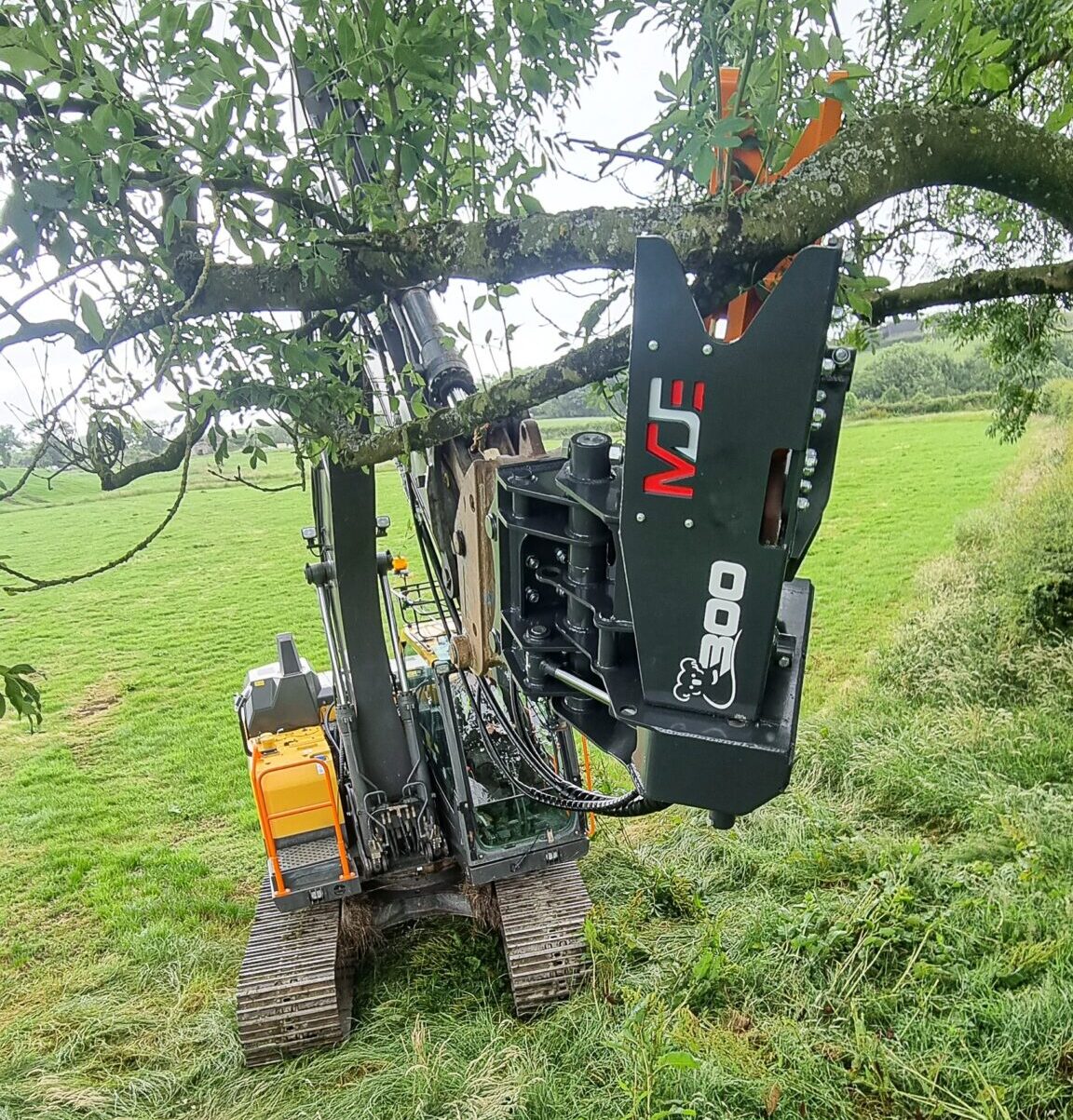 MDE Machinery | Tree Shear With Buncher | Model Koala 150T To Koala 550T | Cutting Capacity 6" To 21.5" Inches | Machine Size 1.5-40 Ton | For Excavator