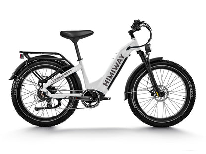 Himiway D5 ST (Zebra ST) | Premium All-terrain Electric Fat Bike | 500W Mid-Drive Motor | 60-80 Miles Per Charge