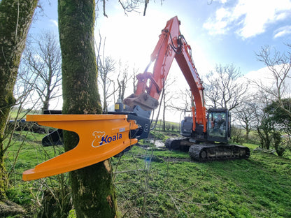 MDE Machinery | Tree Shear With Buncher | Model Koala 150T To Koala 550T | Cutting Capacity 6" To 21.5" Inches | Machine Size 1.5-40 Ton | For Excavator