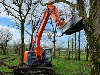 MDE Machinery | Tree Shear With Buncher | Model Koala 150T To Koala 550T | Cutting Capacity 6" To 21.5" Inches | Machine Size 1.5-40 Ton | For Excavator