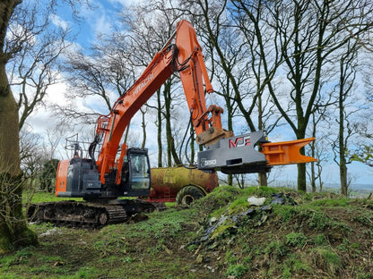 MDE Machinery | Tree Shear With Buncher | Model Koala 150T To Koala 550T | Cutting Capacity 6" To 21.5" Inches | Machine Size 1.5-40 Ton | For Excavator