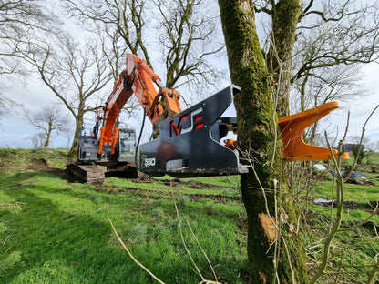 MDE Machinery | Tree Shear With Buncher | Model Koala 150T To Koala 550T | Cutting Capacity 6" To 21.5" Inches | Machine Size 1.5-40 Ton | For Excavator