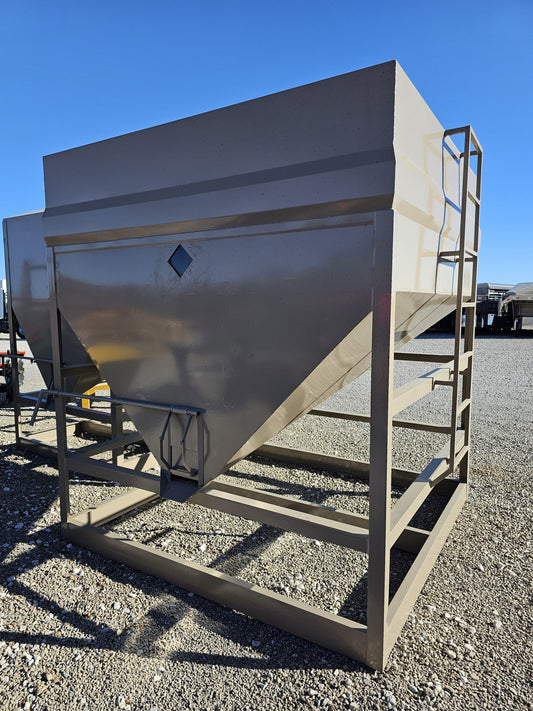 DH Farm | Feeder | Feed Bin Stationary | 5 Ton Bulk | 6" Channel Frame | 12-Gauge Steel | For Livestock Feeding Storage
