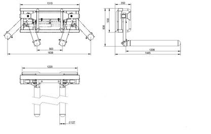Landy Attachments Hydraulic Bale Lifter | Width 51"-52" | 16 GPM | For Skid Steers