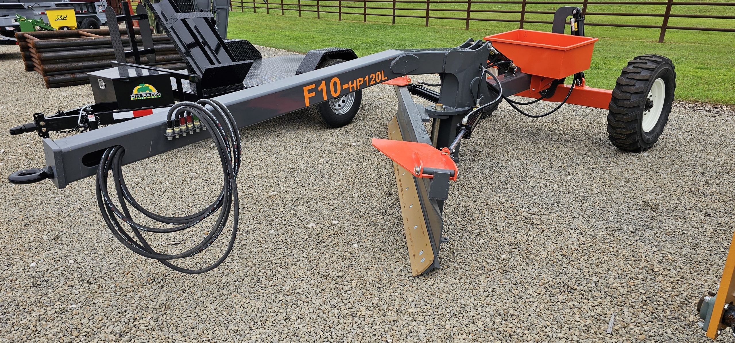 Grader Rear Frame DH Farm Grader Blade | Model F10‑HP120L | Frame 6″ × 6″ | Pull Type ...
