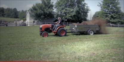 Millcreek | Compact Manure Spreader | Models 27+ & 37+ | 28" To 34″ Width | Capacity 28 cu. ft. To 37.3 cu. ft. | Ground Drive | Horsepower 12 To 15 HP | For Tractors