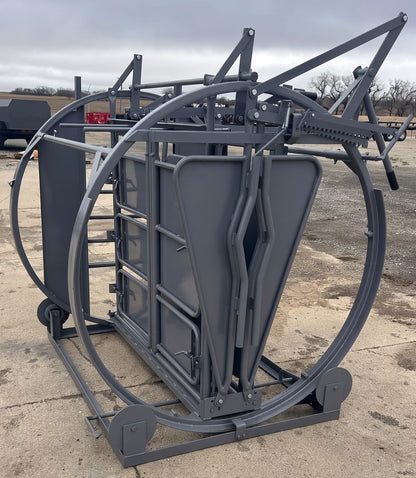 Global Equipment Palco QuickTip Calf Table | 36" Width | Calf Handling Chute