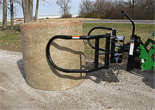 Worksaver | Rotating Bale Grabber With Double Clamping Arms | Model 2072R Series | Rotation 110° | Horsepower 30 To 70 HP | Hydraulic Flow 10-20 GPM | For Tractors & Skid Steers