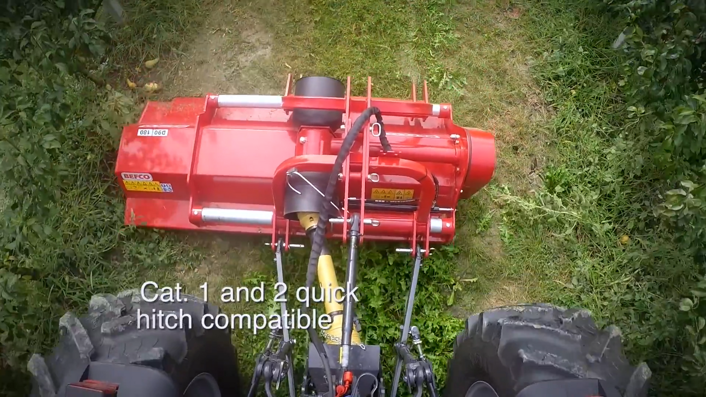 Befco | Destroyer Flail Shredder | Model D90 Series | Width 60" To 88" | Horsepower 40–90 HP | Side-Shift | Horsepower 40–90 HP | For Tractor
