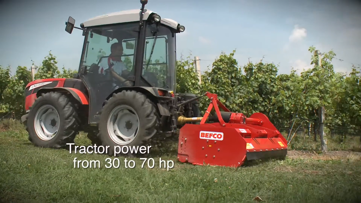 Befco | Hurricane Flail Mower | Model H70 Series | 60" To 88" Width | Cat. 1 & 2 Quick Hitch | Horsepower30 To 70 HP | For Tractor