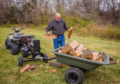 Swisher Log Splitter Accessories Bundle | 4-Way Wedge 18840, Firewood Cradle 21800, "H" Beam Log Cradles 16277, 34 Ton Hitch Mount Kit 21207, 22/28 Ton Hitch Mount Kit 21200 | High-Grade Steel