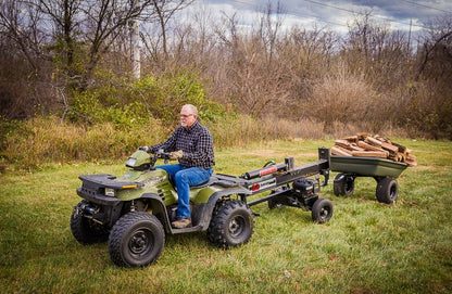 Swisher Log Splitter Accessories Bundle | 4-Way Wedge 18840, Firewood Cradle 21800, "H" Beam Log Cradles 16277, 34 Ton Hitch Mount Kit 21207, 22/28 Ton Hitch Mount Kit 21200 | High-Grade Steel