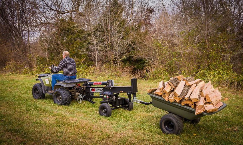 Swisher Log Splitter Accessories Bundle | 4-Way Wedge 18840, Firewood Cradle 21800, "H" Beam Log Cradles 16277, 34 Ton Hitch Mount Kit 21207, 22/28 Ton Hitch Mount Kit 21200 | High-Grade Steel
