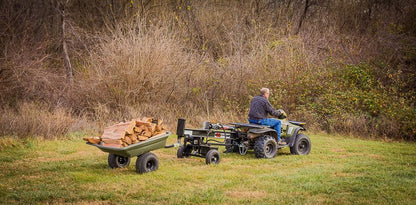 Swisher Log Splitter Accessories Bundle | 4-Way Wedge 18840, Firewood Cradle 21800, "H" Beam Log Cradles 16277, 34 Ton Hitch Mount Kit 21207, 22/28 Ton Hitch Mount Kit 21200 | High-Grade Steel