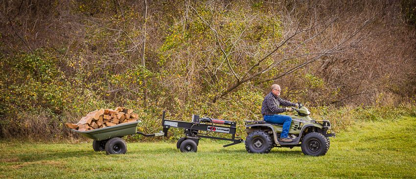 Swisher Log Splitter Accessories Bundle | 4-Way Wedge 18840, Firewood Cradle 21800, "H" Beam Log Cradles 16277, 34 Ton Hitch Mount Kit 21207, 22/28 Ton Hitch Mount Kit 21200 | High-Grade Steel