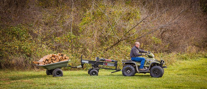 Swisher Log Splitter Accessories Bundle | 4-Way Wedge 18840, Firewood Cradle 21800, "H" Beam Log Cradles 16277, 34 Ton Hitch Mount Kit 21207, 22/28 Ton Hitch Mount Kit 21200 | High-Grade Steel