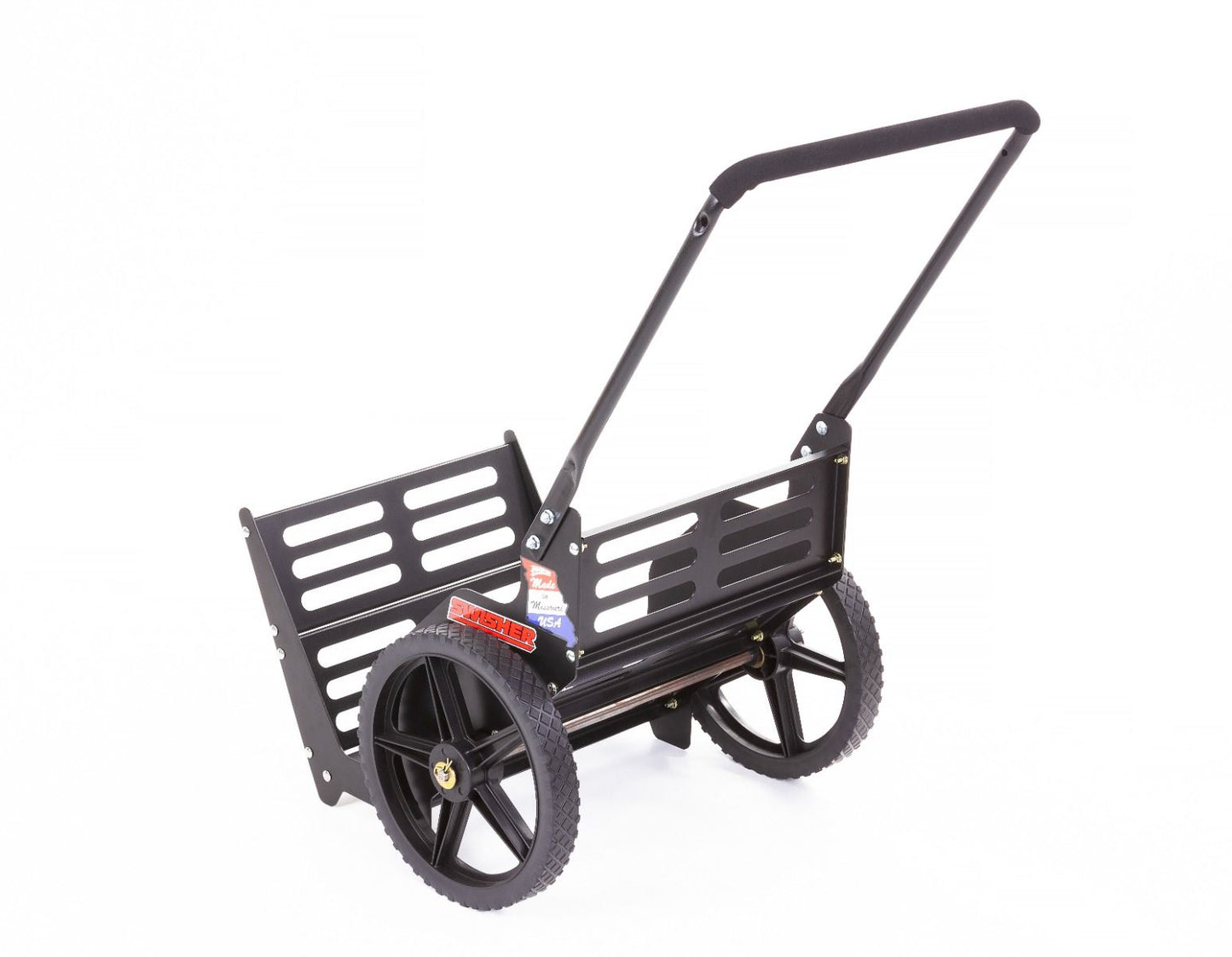 Swisher Eagle & Flag Fire Pit and Firewood Utility Cart | Fire Pit 32" L x 30" W x 15" H | Firewood Cart 24" W x 26" L x 39" H | Heavy Duty Steel | 200 lb Capacity