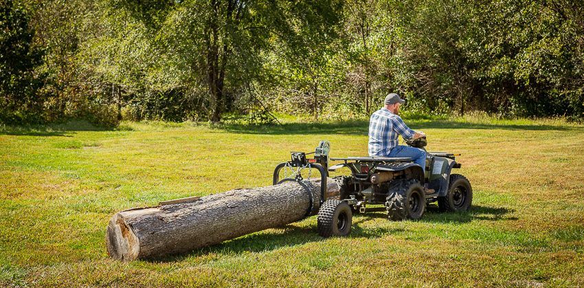 Swisher ATV Log Skidder | Model 22020 | 1200 lb Capacity | 18" Tires | 2" Ball Coupler | Horsepower 15 To 20 HP | For ATV & UTV