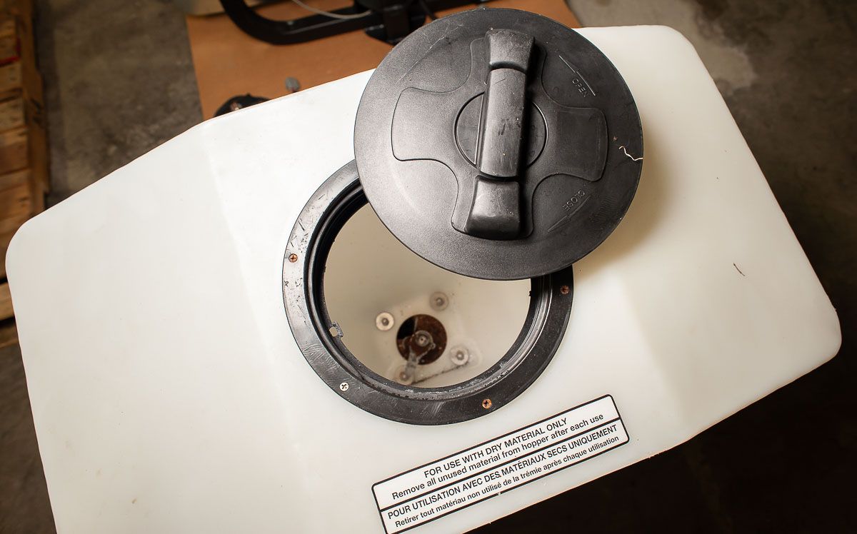 Swisher Commercial Truck Spreader | Model 22340-B | 25 Gallon Hopper | 1/3 HP Electric Motor | Up to 35 ft. Spread Width | Horsepower 15 To 20 HP | For Trucks & ATVs