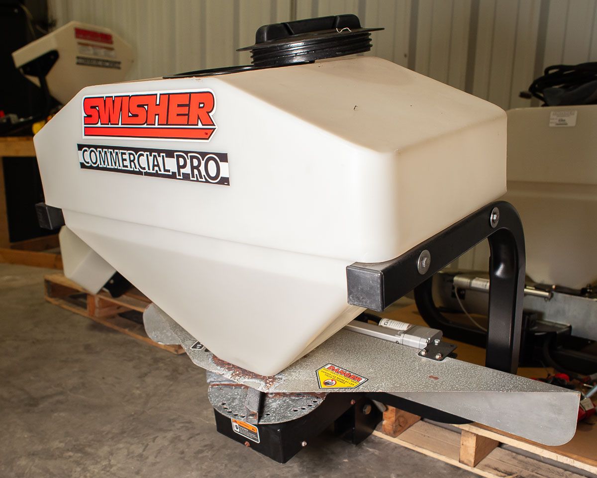 Swisher Commercial Truck Spreader | Model 22340-B | 25 Gallon Hopper | 1/3 HP Electric Motor | Up to 35 ft. Spread Width | Horsepower 15 To 20 HP | For Trucks & ATVs