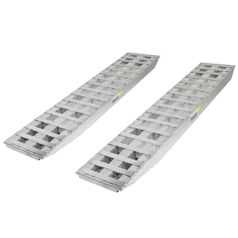 Heavy Duty Ramps Aluminum Equipment Loading Ramps | Model 23-18-096-02-02-LL | Size 8' L x 18" W | 23,500 lb. Capacity | Horsepower 23 HP | For Step Deck, Flatbed & Loading Dock Applications