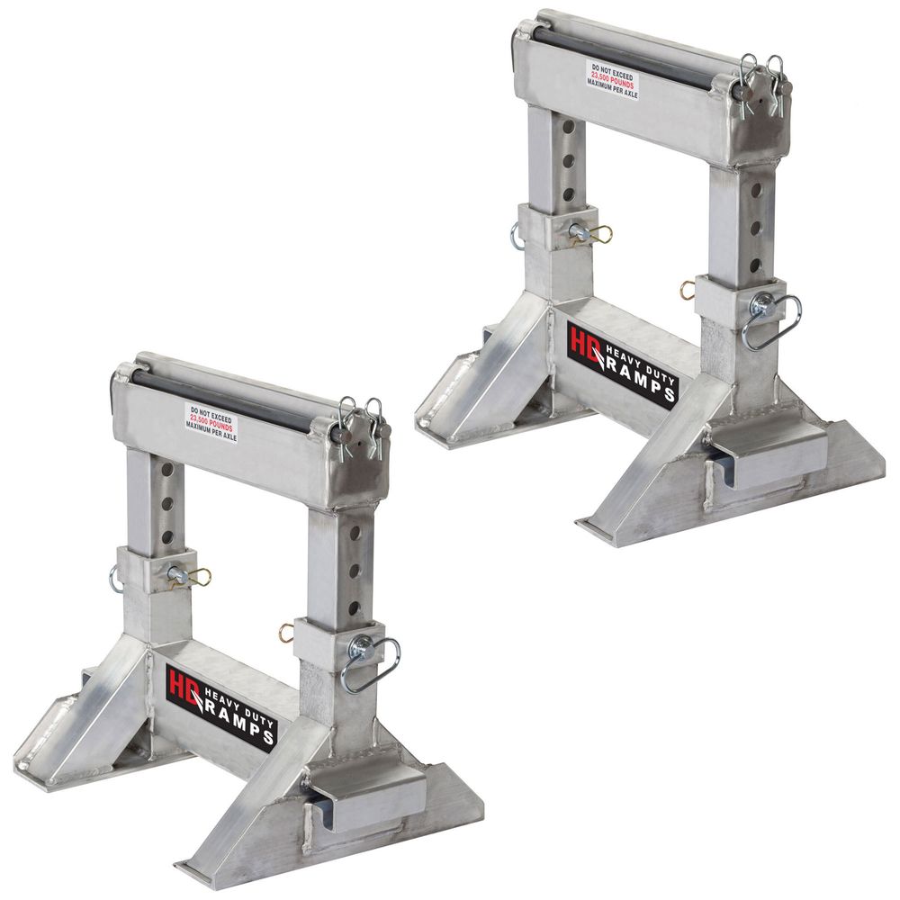 Heavy Duty Ramps Flatbed Trailer Ramp Kit | Model 23-18-192-FLAT-BED-Kit-STSS | Size 18" W x 16' L | 23,500 lb. | Horsepower 23 HP | For Trucks