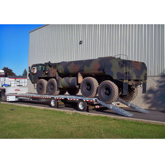 Heavy Duty Ramps Aluminum Loading Ramps | Model 23-20-096-02-02-LL | Size 8' L x 20" W | 23,500 lb Capacity | Horsepower 23 HP | For Step Deck & Flatbed Trailers