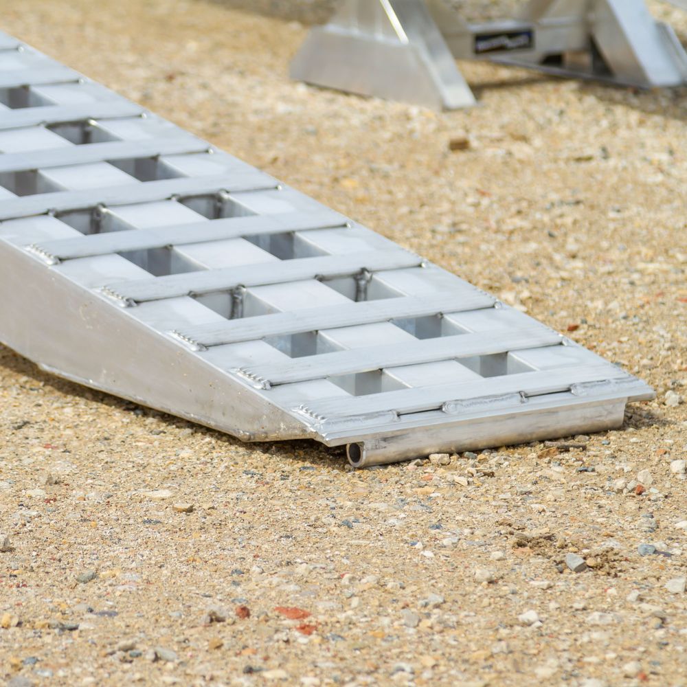 Heavy Duty Ramps 2 Bunk Load Leveler / 2 Ramp System | Model 23-24-096-02-02-MLL-2 | Size 8' L x 18" W | 23,500 lb. Capacity | Horsepower 23 HP | For 102" Step Deck Trailers with 24" Drop