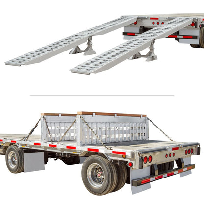 Heavy Duty Ramps 2 Bunk Load Leveler / 4 Ramp System | Model 23-24-192-02-02-MLL-2 | 8' L x 18" W | 23,500 lb. Capacity | 23 HP | For 24" Step Deck Trailers