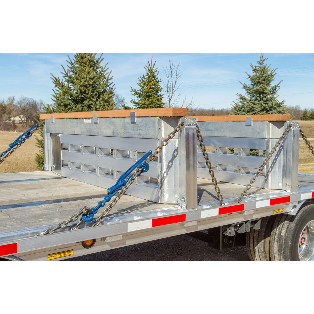 Brand Heavy Duty Ramps 2 Bunk Load Leveler / 2 Ramp System | Model 23-26-096-02-02-MLL-2 | 8' L x 20" W | 23,500 lb. Capacity | Horsepower 23 HP | For 102" W Step Deck Trailers