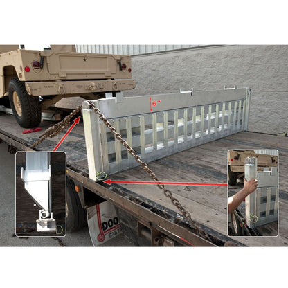 Heavy Duty Ramps | 4 Bunk Load Leveler / 4 Ramp Master Kit | Model 23-26-192-02-02-MLL-4-KIT | Width 20" | Length 8' | Capacity 23,500 lb per Axle | For 26" Step Deck Trailers