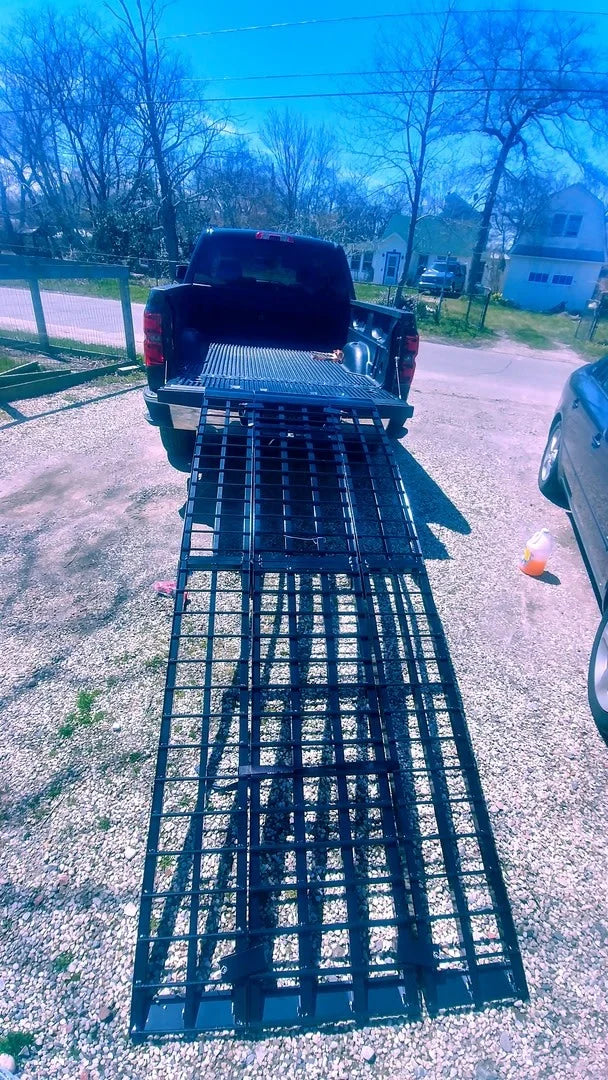 Black Widow 3-Piece Arched Folding Motorcycle Ramp | Model BW-9440-HD & BW-10840-HD| Width 40" | Length 7' 10" & 9' | Capacity 1,500 lb | Horsepower 4 To 90+ HP | For Motorcycles, Dirt Bikes, ATVs