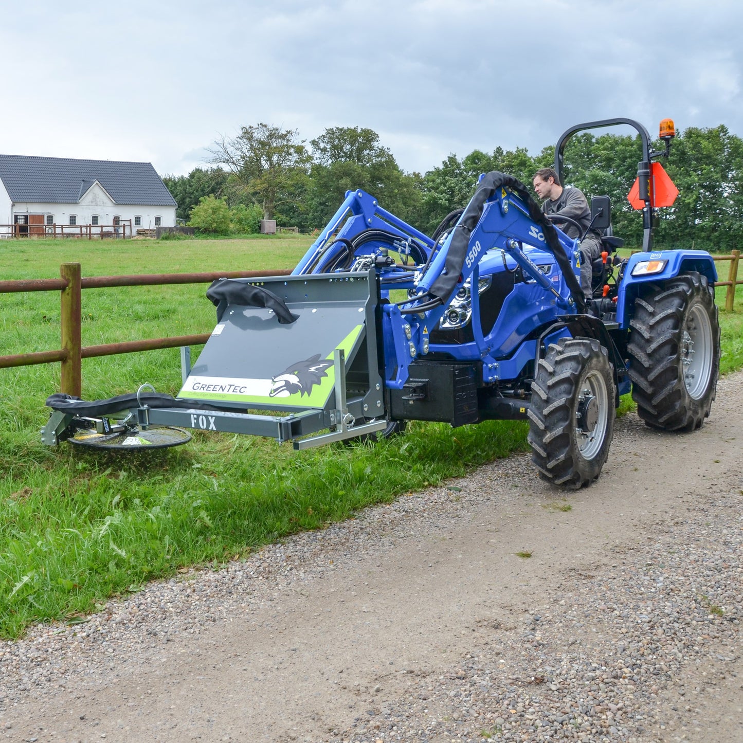 GreenTec Weed Eater Mower 3 Point Hitch | Model Fox 40 | Cutting Width 31.5" Inches | Horsepower 50 HP | For Tractors