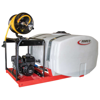 Fimco | 150 Gallon Skid Sprayer | Model FS-150-4R | Dimensions 58.25" x 48.5" x 45.75" | Flow Rate	9.1 GPM | For Trailers, Trucks & Flatbeds