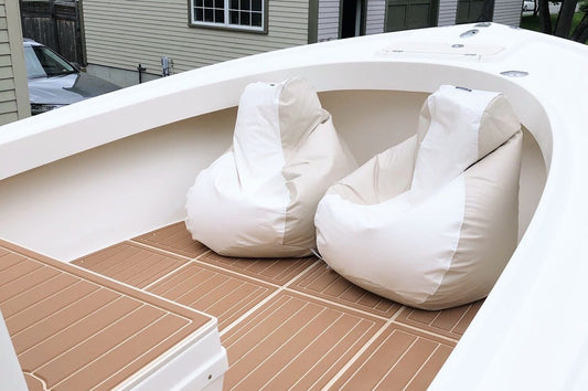 Ocean-Tamer Teardrop Marine Bean Bag Chair | Small, Medium, Long Neck & Large Sizes | 24″–38″ Wide | Durable Marine Vinyl | For Boats, Beach & Home