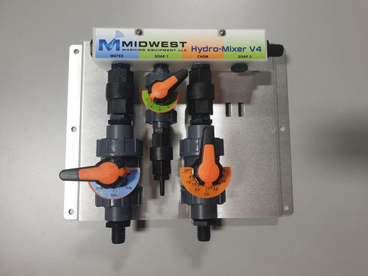 MWE Hydro-Mixer V4-PM | Pump Compatibility 12 & 24 Volts | Valve Sizes 3/4" & 1" inches