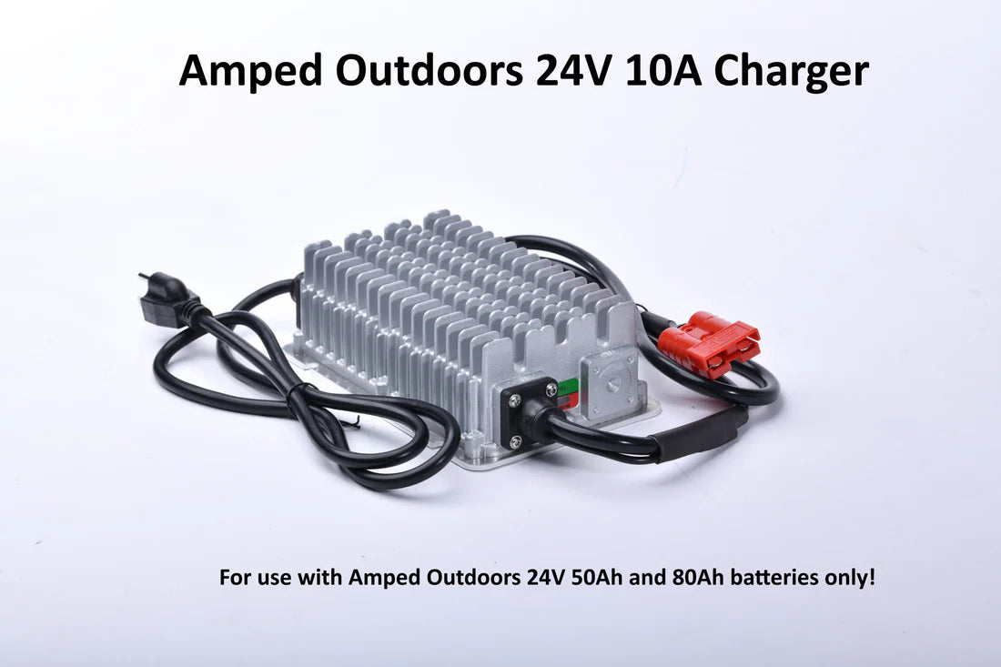 Amped Outdoors Trolling Motor Lithium Battery Bundle | Nominal Voltage 24V | Nominal Capacity 100AH | 24V Charger Included