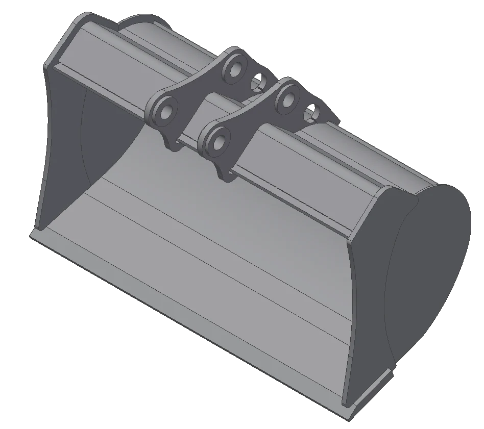 TAG Ditch Bucket | Heavy Duty Grading | 30"–36" Width | 0.18–0.22 yd³ | 225–245 lbs | 2–4 Ton | For Mini Excavators