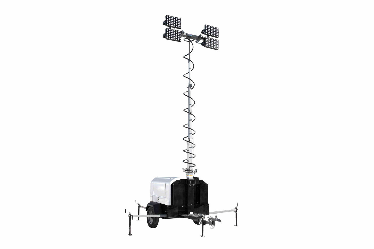 Larson Electronics 40' Hydraulic Light Tower w/ 30kw Diesel Engine Generator - (4) LED Lamps - 259,200 lms - 60G Fuel Tank