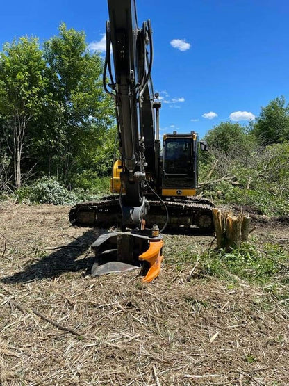 MDE Machinery | Tree Shear With Buncher | Model Koala 150T To Koala 550T | Cutting Capacity 6" To 21.5" Inches | Machine Size 1.5-40 Ton | For Excavator